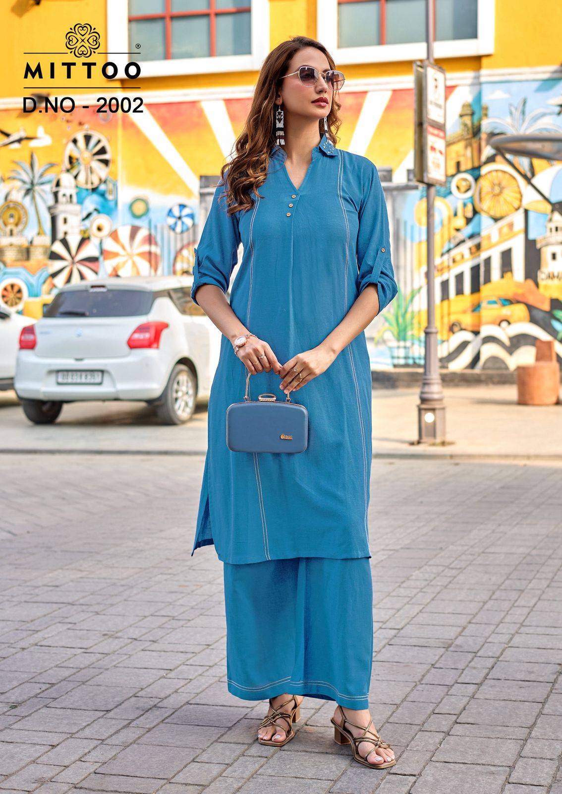 Estilla By MITTOO 2001 To 2006 Series Beautiful Festive Suits Colourful Rayon Linne Co-ord sets At Wholesale Price